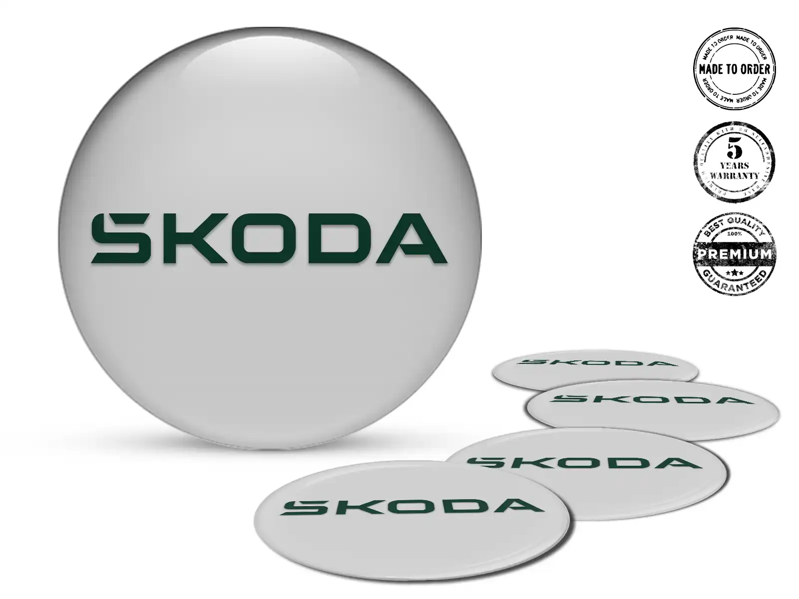Skoda Radaufkleber Version Gewölbte Harzlabels